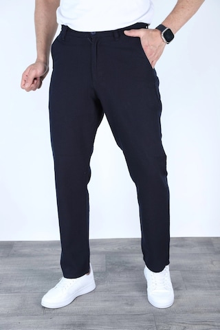 Myrab Denim Yazlık Rahat Kalıp Keten Pantolon Lacivert