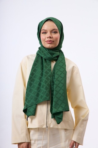 Mirsoy Scarf Lina Modern Desen Şal Yeşil