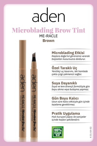 Aden Me-racle Microblading Brow Tint - Microblading Kaş Tinti Brown Kahverengi 0