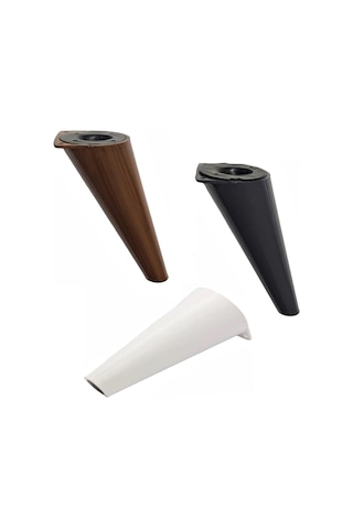 Eymenyapimarket Retro Açılı Konik Plastik Mobilya Ayak Koltuk Ayağı 15 Cm
