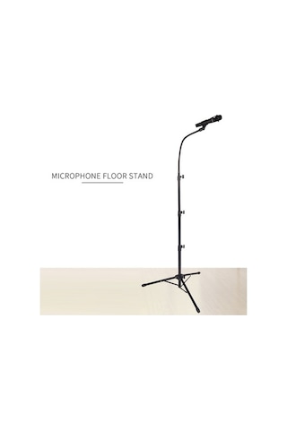 Pazly Bilgisayar Standı Mikrofon Zemin Standı, 180 Ayarlanabilir Klips, Kolay Kurulum, Çizilmeye Dayanıklı Metal Stand