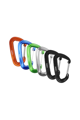 6 Adet 12kn Ağırlık Taşıma Kapasiteli Karabina Klipsi Hamaklar, Kamp, Dağ Yürüyüşü Ve Sırt Çantası İçin