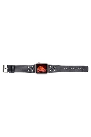 Apple Watch Uyumlu Deri Kordon Cross 42-44-45mm St Rst1