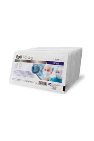 Roll Cerrahi Maske 3 Katlı Tekli Zarf 50Li 1 Adet