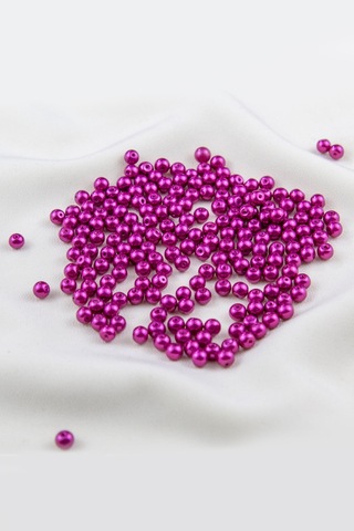 Cam İnci Boncuk 5 Mm Fuşya Aksesuar Takı Malzemesi 25 Gr Diğer