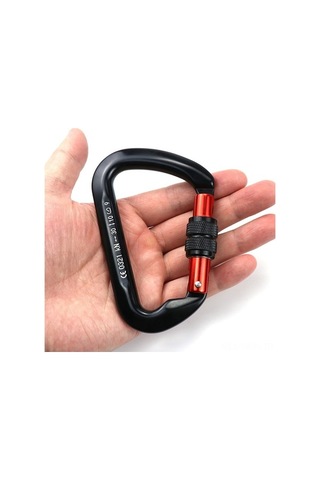 Besthome1 30kn Otomatik Kilitli D-shape Karabina, Dayanıklı Alüminyum Kamp, Tırmanış, Asılı Yataklar İçin