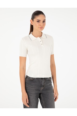 Pierre Cardin Kadın Ekru Kazak /triko 50285090-vr019 Ekru