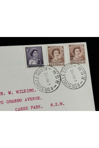 Eıır 1962 Kraliçe Elizabeth Pullu Avustralya İlk Gün Zarfı Fdc Captain W. Wilding Postalanmış