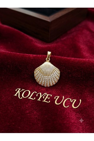 Yaprak Kolye Ucu 03 - Altın