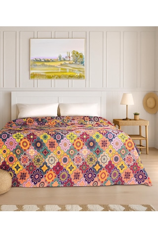 Cotton Collection Tek Kişilik Pike Harmoni Çok Renkli