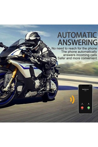 Lemestar Motorsiklet Kaskı İçin Entegre Bluetooth 5.0 Kulaklık - Gürültü Engelleme, Müzik Ve Konuşma Fonksiyonu - Siyah