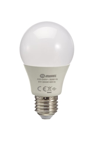 Makel Led Ampul, 8 W, 6500 K, Soğuk Beyaz 1 Adet