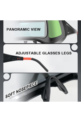 Padalink Otomatik Kararan Kaynak Gözlüğü - Yeşil Ekranlı, Geniş Görüş Alanlı, Konforlu Kullanım