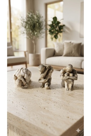 Minimalist İnsan Figürü Biblo Modern Dekoratif Heykel 6 Cm