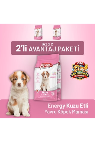 Kuzu Etli Yavru Köpek Maması 3 Kg - 4 Adet