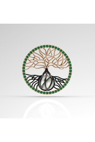 Zümrüt Yaşam Inci Kolye Seti Aaa Kalite Akoya