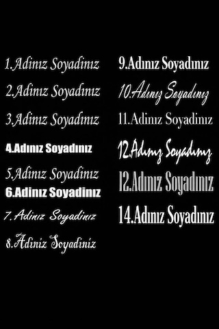 Kişiye Özel İsim Sticker 22 5 Araç Oto Motorsiklet Uyumlu U&a Ürünüdür