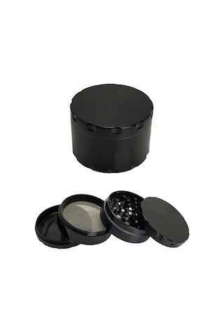 Siyah 55 MM Grinder Alloy Herbal Öğütücüsü Parçalayıcı Rb85sy