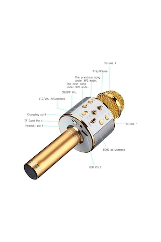 Xindoker "profesyonel Kablosuz Mikrofonlu Şarkı Söyleme Hoparlörü - Bluetooth 4.1, Gürültü Azaltma, 5w Ses Çıkışı" 100 Karakter