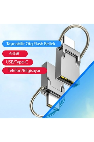 Ally 64gb Type-c Usb Otg Flash Bellek - Usb 2.0 100mb/s Flash Disk- 5775 Gri