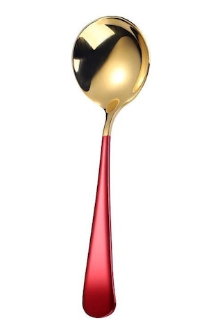 5 Renk Yüksek Kalite 1 Adet Zarif Kahve Kaşıkları Paslanmaz Çelik Tatlı Kaşıkları Mutfak Eşyaları Fash Kırmızı