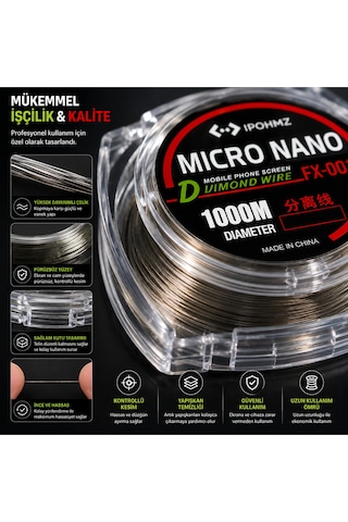 Micro Nano 0.05mm 1000m Lcd-ekran Ayırma Teli - Profesyonel Çelik Kesme Teli