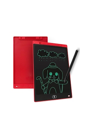 12'' Blic Kırmızı Büyük Boy Dijital Çocuk Yazı Tahtası Grafik Çizim Tableti