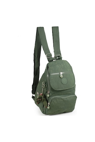 Küçük Boy Krinkıl / Klinkır Su Geçirmez Uzun Askılı Çok Gözlü Günlük Kadın Sırt Çantası Yeşil 12-4g Yeşil