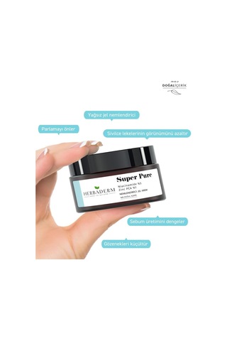 Herbaderm Super Pure Nemlendirici Jel Krem 50 ML