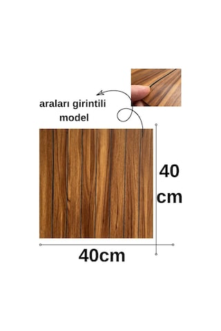 Kendinden Yapışkanlı Meşe Girintili 3d Akustik Esnek Lambiri 40cmx40cm Duvar Paneli Kağıdı Nw198 Kahverengi