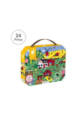 Janod 24 Parça Çantalı Puzzle Ve Bulmaca Çiftlik
