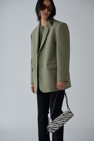 Suud Collection Yeşil Gina Kaşe Blazer Ceket