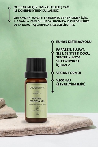 Bade Natural Çay Ağacı Uçucu Yağı %100 Saf 10 ML