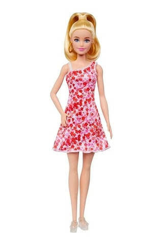 Barbie Büyüleyici Parti Bebekleri (Fashionistas) - Çiçek Deseni Elbiseli Bebek HJT02