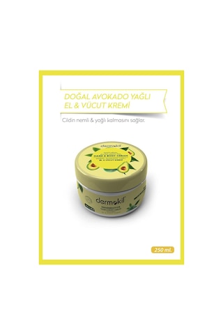 DERMOKİL Avokado Özlü El ve Vücut Kremi 250 ml