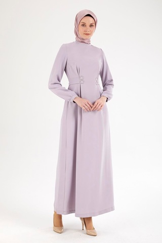 Armine Trend Belden Halka Desenli Elbise-lila 25yt926 Lila