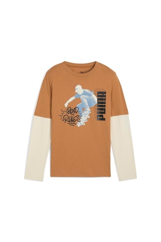 Puma Mid 90s Layered Çocuk Yuvarlak Yaka Tişört Çok Renkli