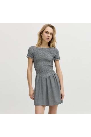 Jack & Jones Kadin Yuvarlak Yaka Kisa Elbise - Zoe - 12290727 Siyah