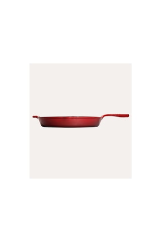Sürel Dayanıklı Döküm Kızartma Tavası Kırmızı Renk 27 Cm Kırmızı