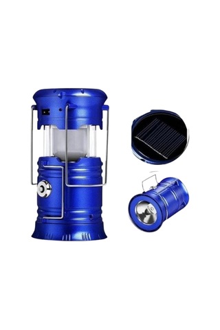 Büyük Boy Güneş Enerjili Kamp Feneri Işıldak Lamba Usb Şarjlı