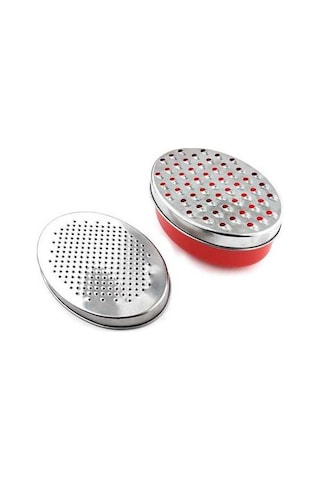 Createtech Peynir Rendesi 2 Taraflı Sebze Dilimleyici - Paslanmaz Çelik Gri - Turuncu