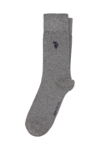 U.s. Polo Assn. Erkek Gri Melanj Çorap Soket 50317965-vr086 Grı Melanj