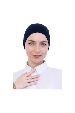 Modish Group Pratik Bone Pamuklu Tesettür İç Bone, Başörtüsü İçin Hazır Viskon Şapka, Namaz Günlük Kullanım İçin Lacivert