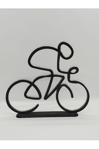 Bisikletçi-1 Masa Dekor Hediye Fikri Sanat Heykeli