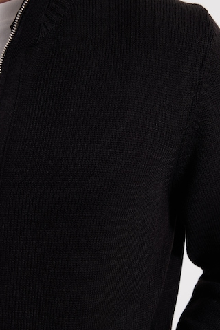 Tudors Erkek Standart Fit Normal Kesim Fermuarlı Siyah Hırka-46280