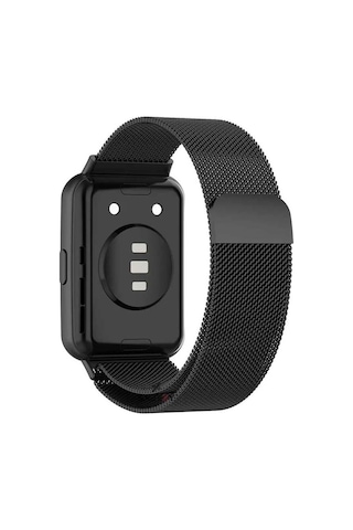 Huawei Watch Fit 2 Metal Hasır Kordon Woven Wire Metal Tasarım Ko