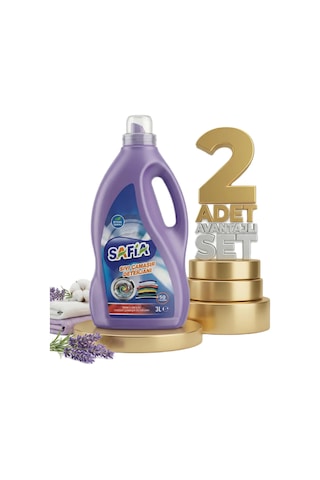 Safia Bitkisel Sıvı Çamaşır Makine Deterjanı Renkliler 2x3 Lt