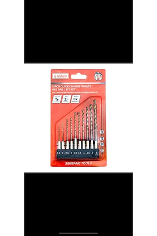 Senbang 10 Parça Hss Impact Matkap Ucu Seti 1.5 6 Mm Quick Change Altıgen Sap Metal Ahşap Alüminyum