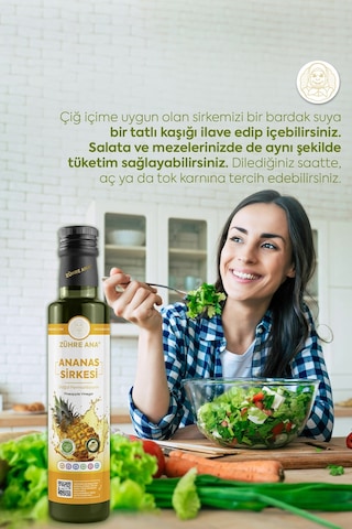 Zühre Ana Ananas Sirkesi Doğal Fermantasyon Pineapple Vinegar 500 ML