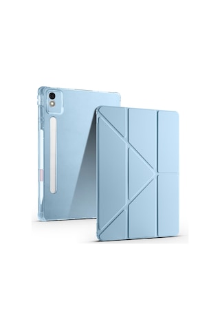 Lenovo Idea Tab Pro 12.7 Tb-373fu Kılıf Zore Tri Folding Kalem Bölmeli Standlı Kılıf Kapaklı Kılıf
